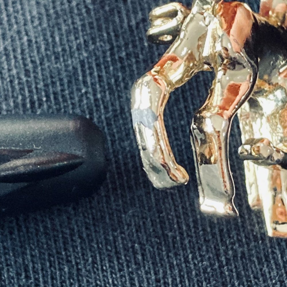 Vintage Gold Tone Gerrys Reindeer Christmas  Pin Cute! - Picture 8 of 8